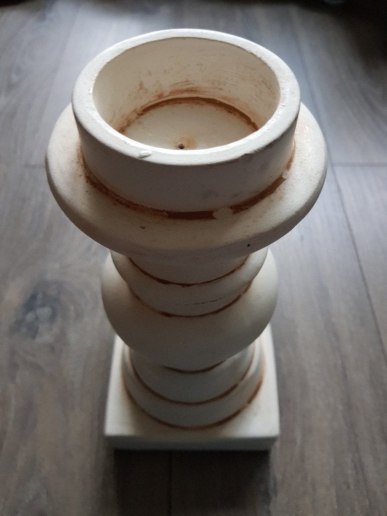 Kandelaar voor een grote kaars, Overige materialen, Gebruikt, Ophalen of Verzenden, 28 cm