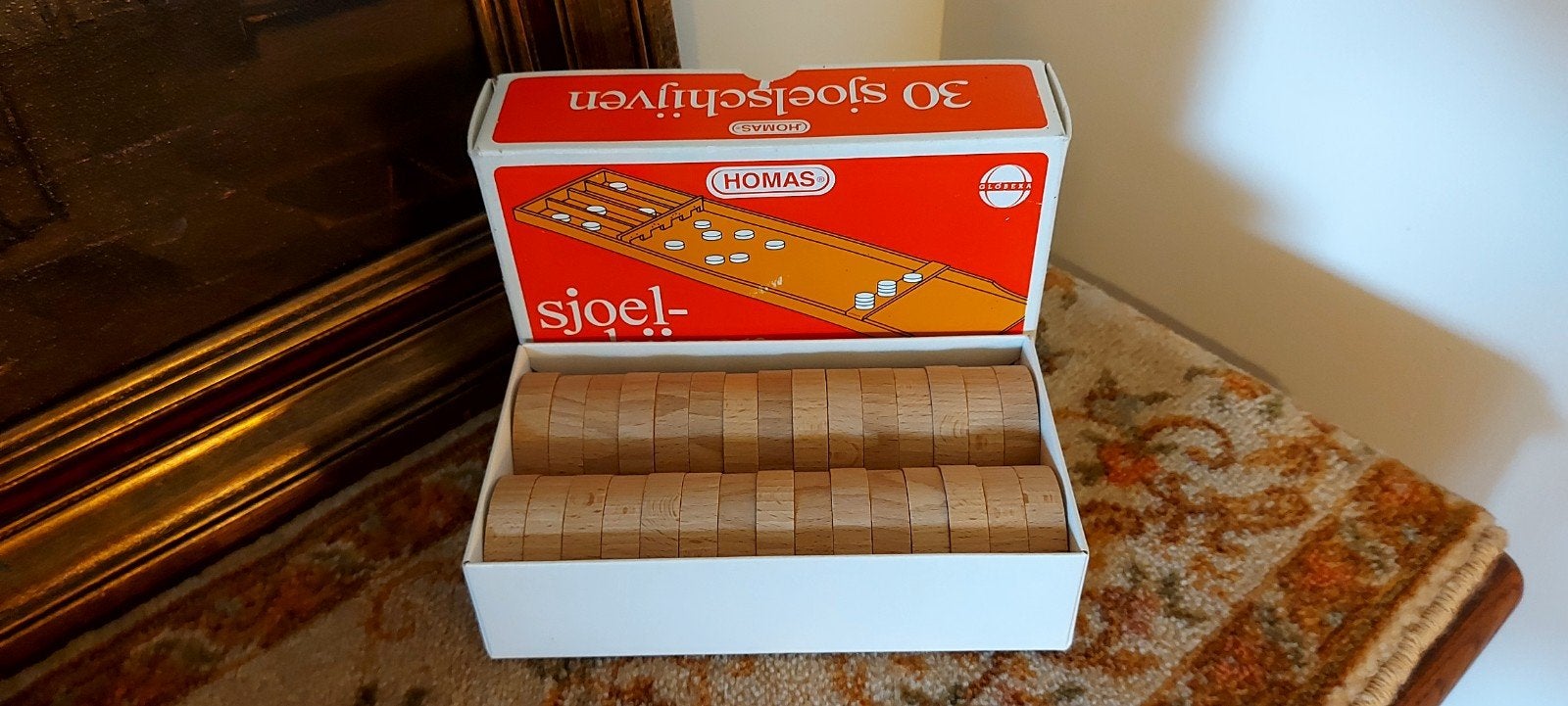 Als Nieuw! Vintage Homas sjoelschijven, Ophalen of Verzenden, Zo goed als nieuw