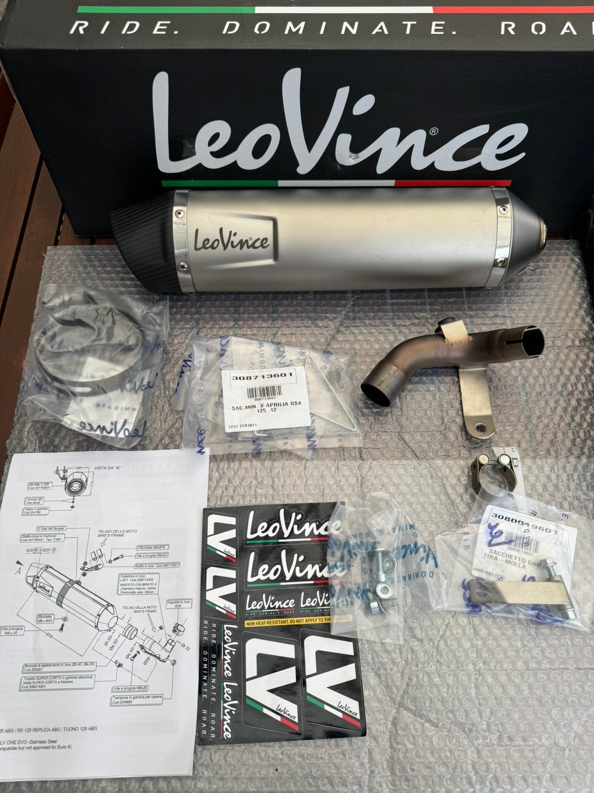 Leovince Aprilia 125, Ophalen of Verzenden