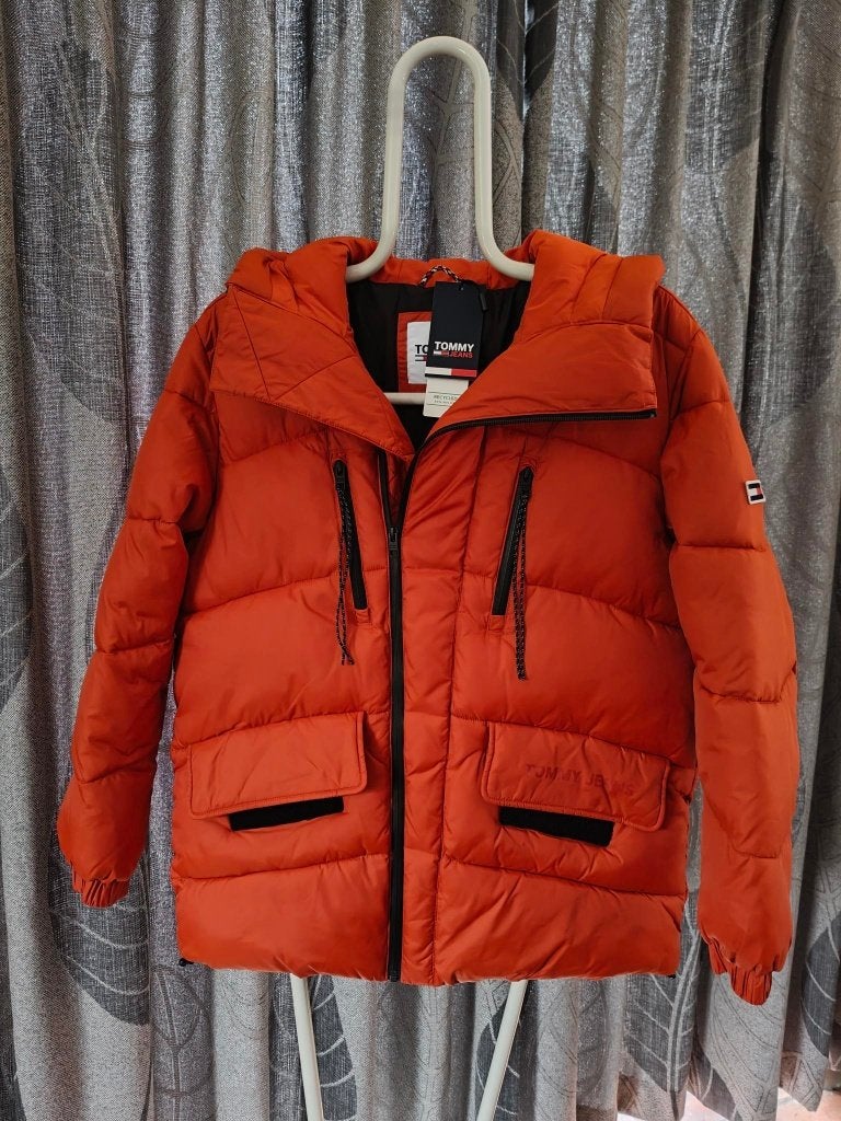Tommy Jeans puffer jack winterjas orange spice maat XS nieuw, Tommy Hilfiger, Nieuw, Oranje, Ophalen of Verzenden