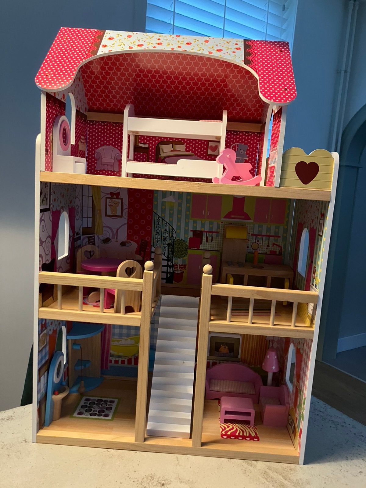 Houten Poppenhuis Bandits en Angels, Kinderen en Baby's, Speelgoed | Overig, Ophalen, Gebruikt, Meisje