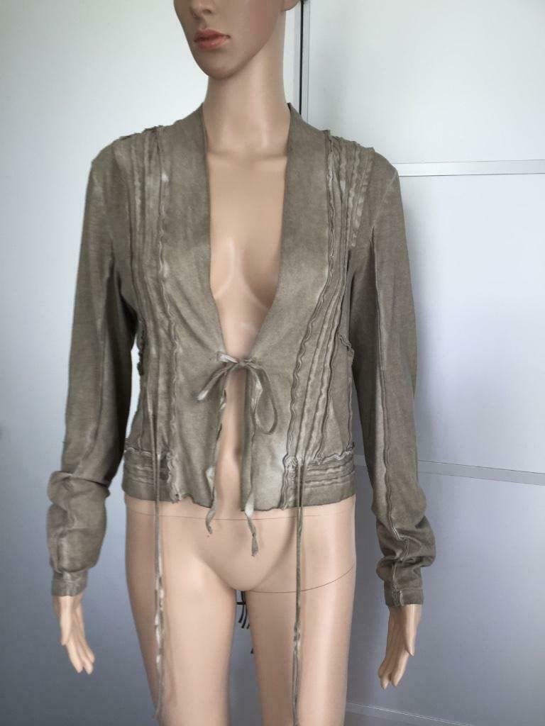 F44 Poools: maat 36/38=S/M vest beige/groen katoen, Beige, Ophalen of Verzenden, Zo goed als nieuw, Maat 36 (S)