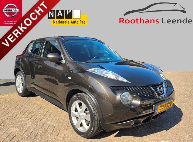 Nissan Juke 1.6 117PK Acenta, Auto's, Stof, Zwart, 4 cilinders, Bruin