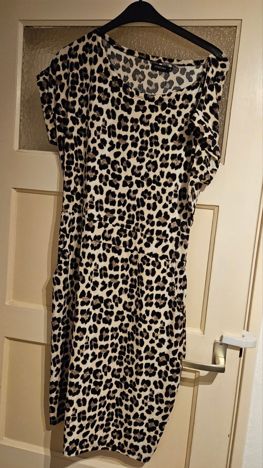 Pescara leopardprint jurk XL met ceintuur en zakken, Kleding | Dames, Meerkleurig, Maat 46/48 (XL) of groter, Pescara, Ophalen of Verzenden