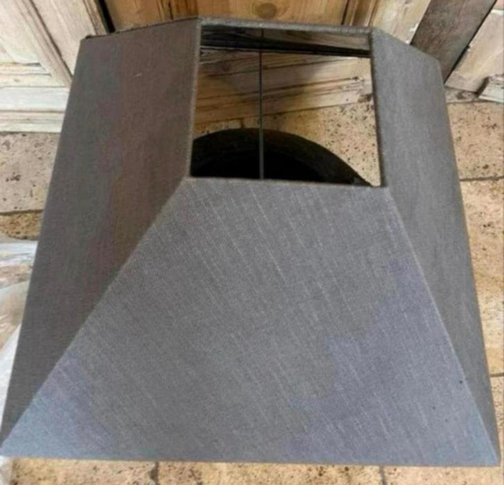 Hoffz linnen lampen kap antraciet grijs 55 x 30 cm, Ophalen, Vierkant, Nieuw, Landelijke stijl