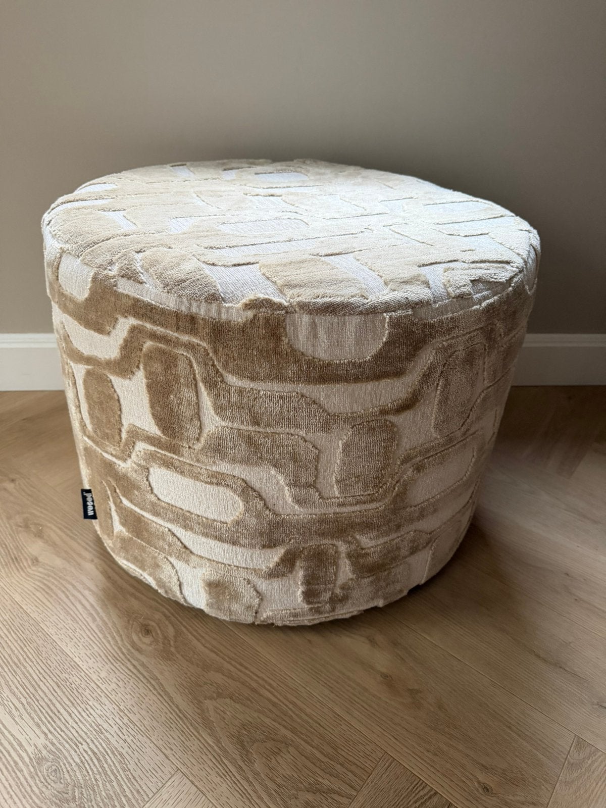 Woood poef Yago naturel 60x45, Ophalen, Japandi, Zo goed als nieuw, 50 tot 75 cm