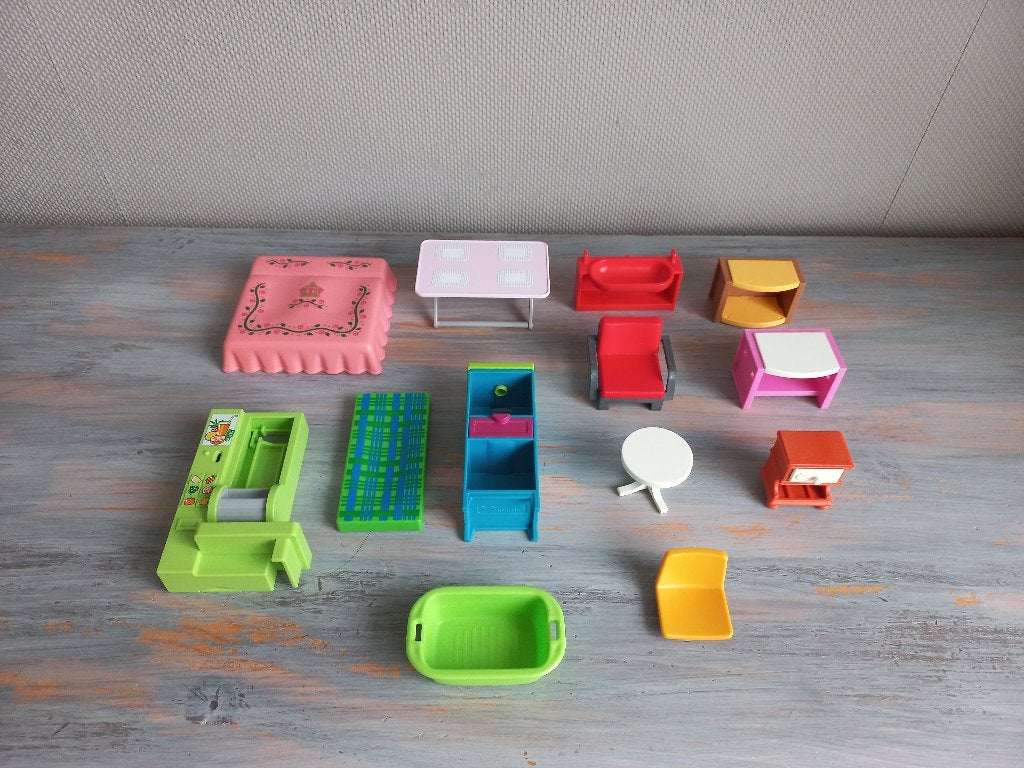 Playmobil Losse Onderdelen, Bed, Kast, Matras, Stoel, Tafel, Gebruikt, Losse onderdelen, Overige typen, Ophalen of Verzenden
