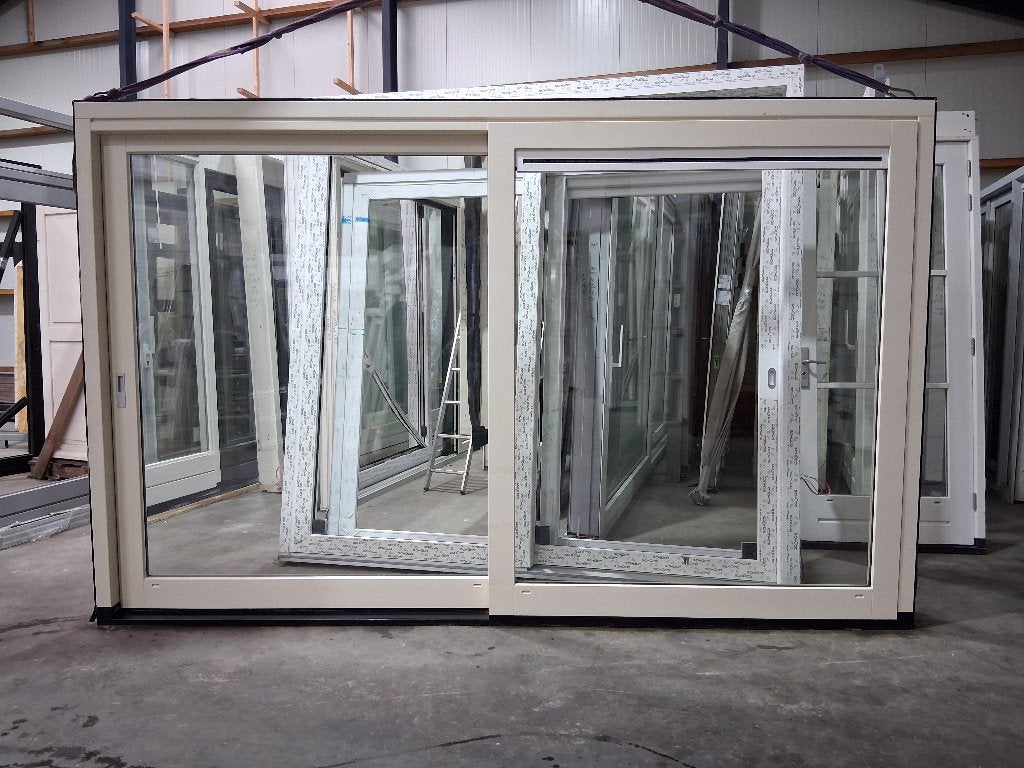 Nieuw Schuifpui Hr++ Dts bezorgen factuur mogelijk, 225 cm of meer, Ophalen of Verzenden, Zo goed als nieuw, Inclusief glas