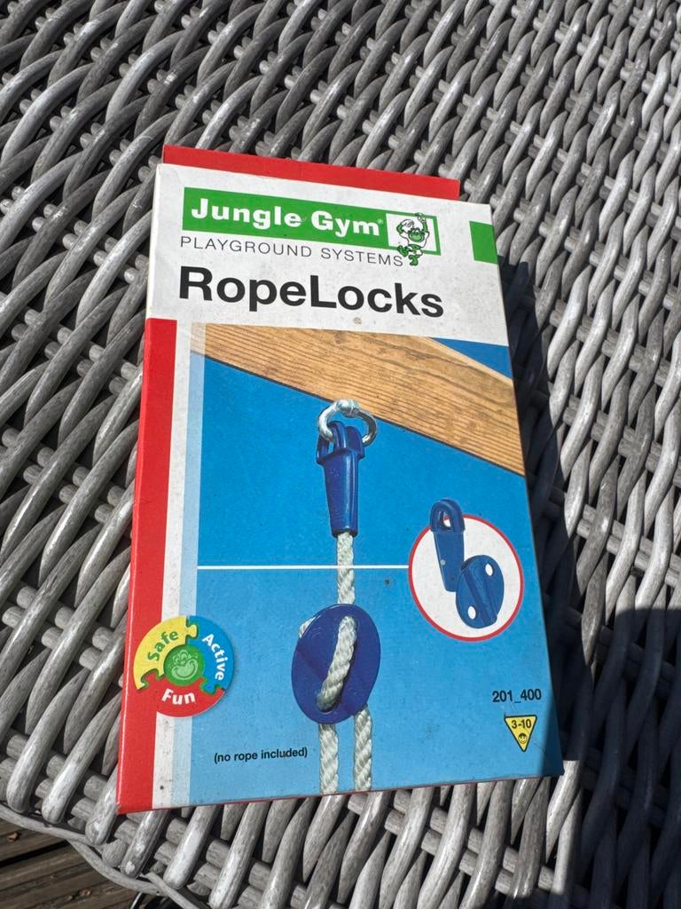 Jungle Gym RopeLocks - Touwbevestiging voor Speeltoestel, Ophalen, Nieuw, Klimtouw, Aanbouwonderdeel