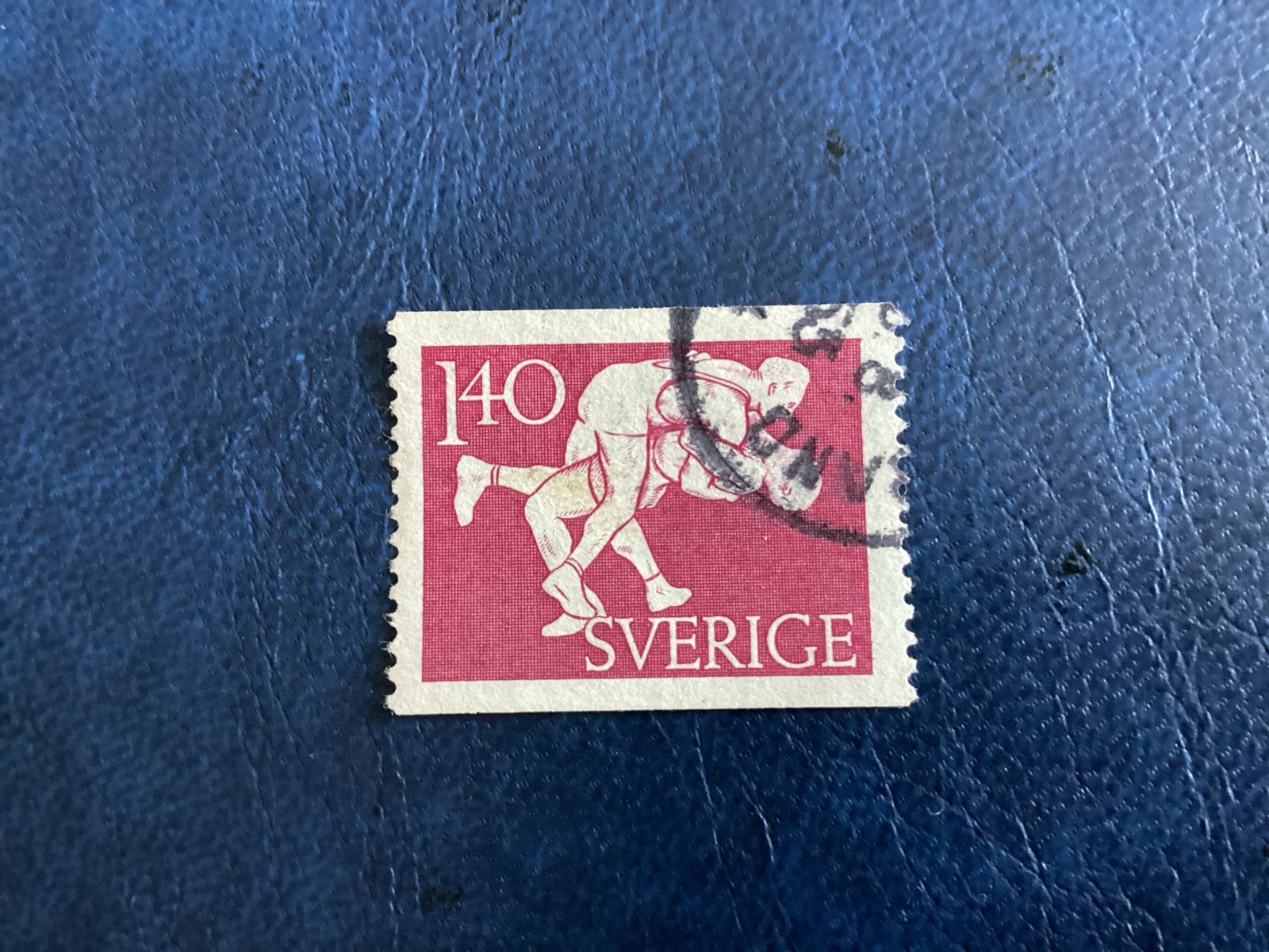 Zweden 1953- Mi.382- Worstelaars 140, Ophalen of Verzenden, Zweden, Gestempeld