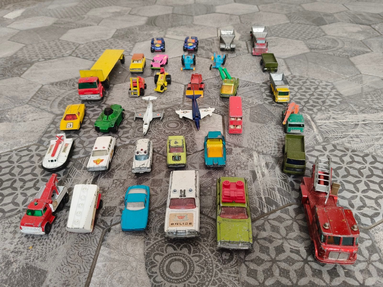 Te koop leuke partij van 33 vintage matchbox auto's, Ophalen of Verzenden, Gebruikt, Auto