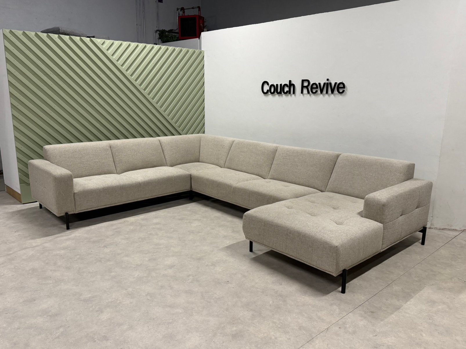 Montel Ambra U-bank 365-265 | Gereinigd Gratis levering, Couch Revive, Ophalen of Verzenden, Zo goed als nieuw, Vierpersoons of meer