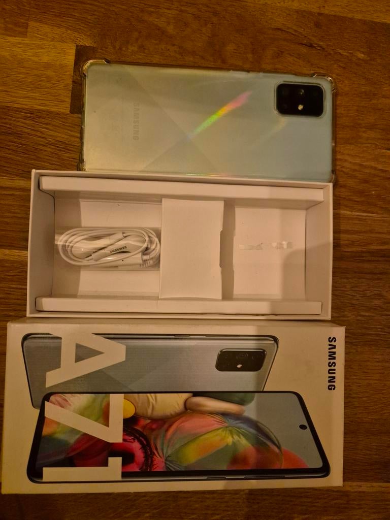 Samsung A71 parelmoer turquoise, goede staat, Telecommunicatie, Mobiele telefoons | Samsung, 256 GB, Ophalen of Verzenden, Zwart