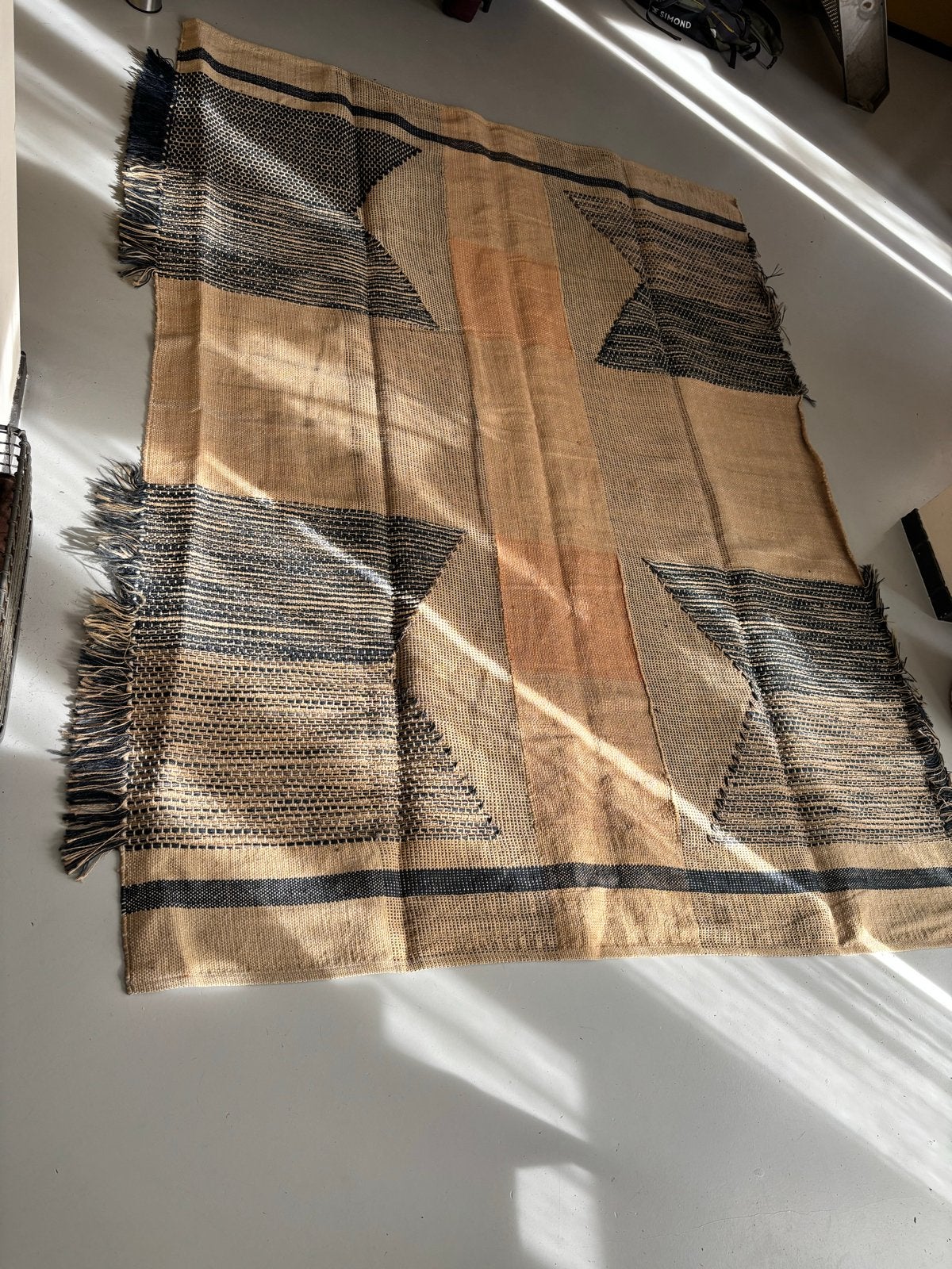 Sissy-Boy Homeland Vloerkleed Jute Katoen Zwart Beige, 150 tot 200 cm, 200 cm of meer, Ophalen of Verzenden, Zo goed als nieuw
