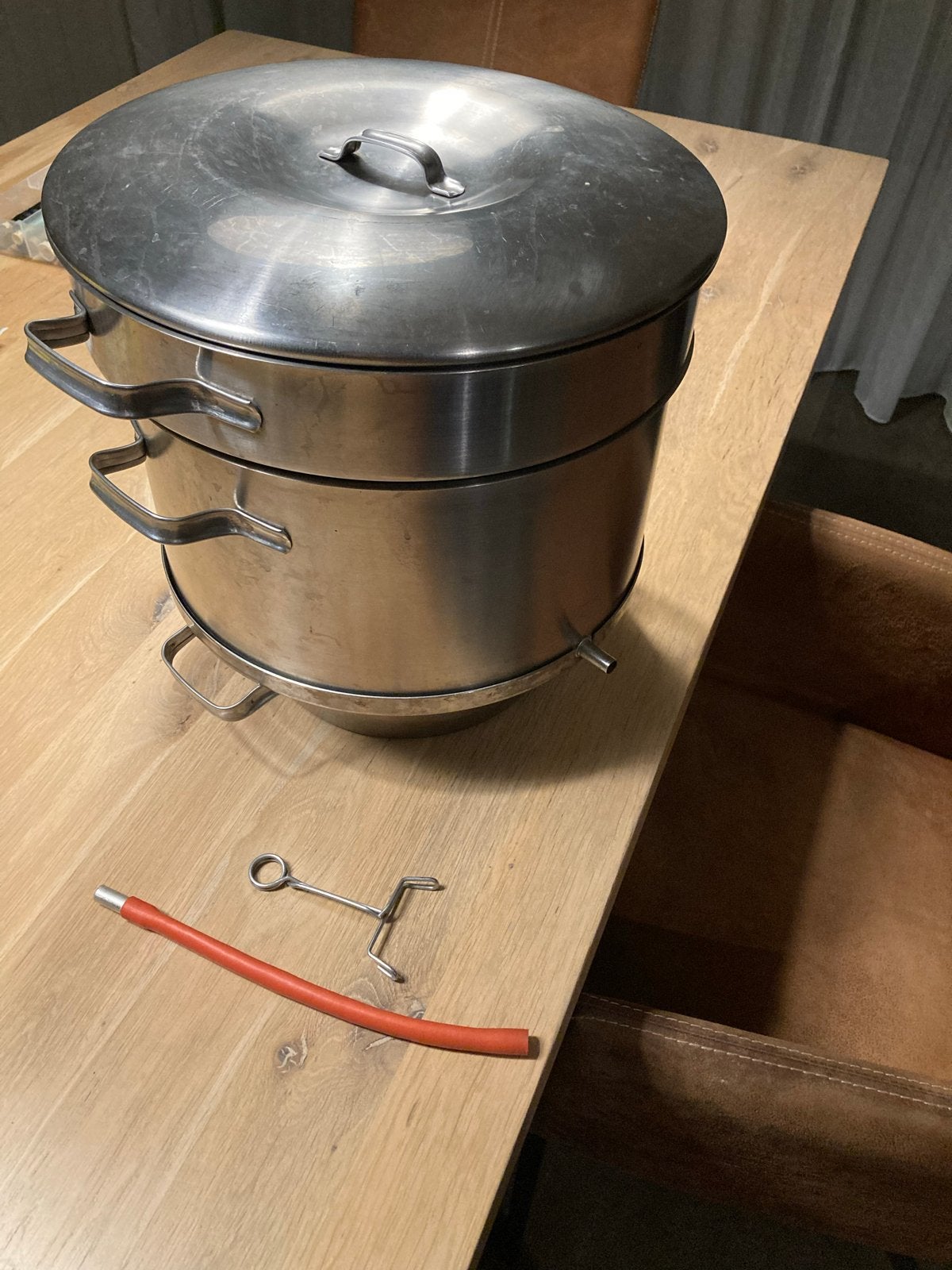 Roestvrijstalen sapketel/stoompan, Ophalen, Gebruikt