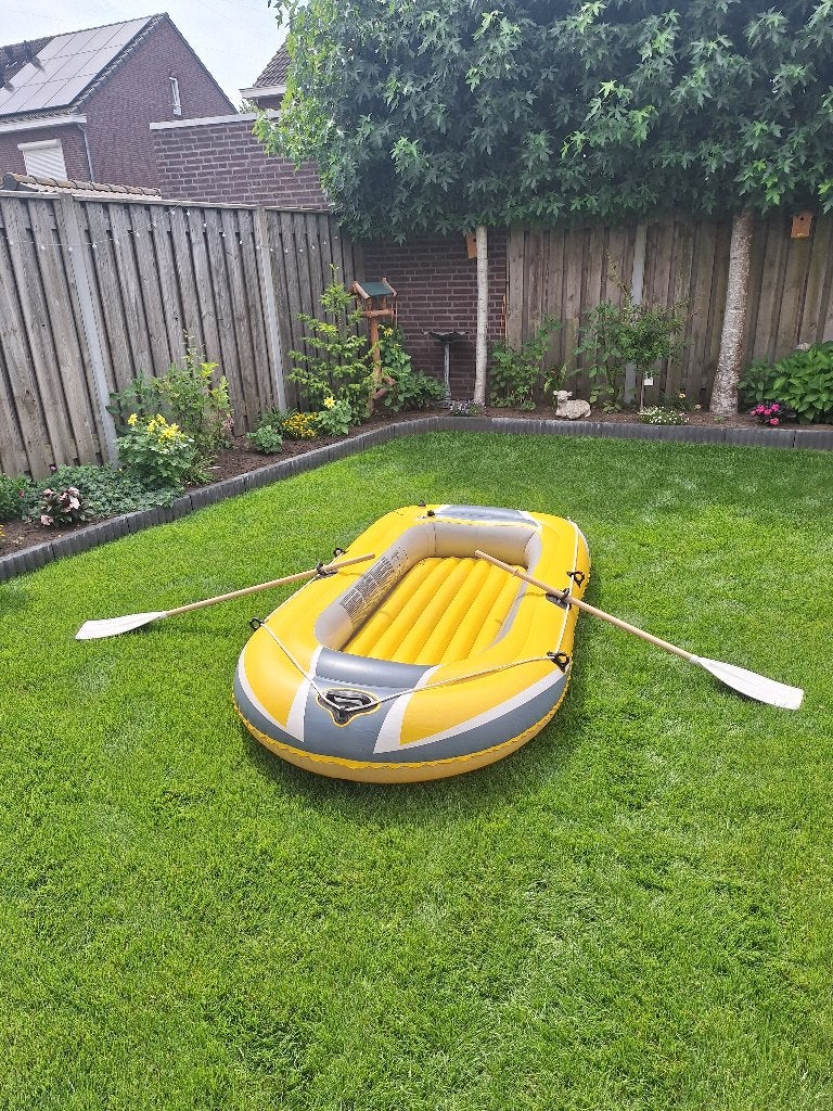 Opblaasbare boot + peddels, Ophalen, Gebruikt
