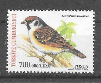 Turkije 2004  Vogel, Verzenden, Overige landen, Postfris