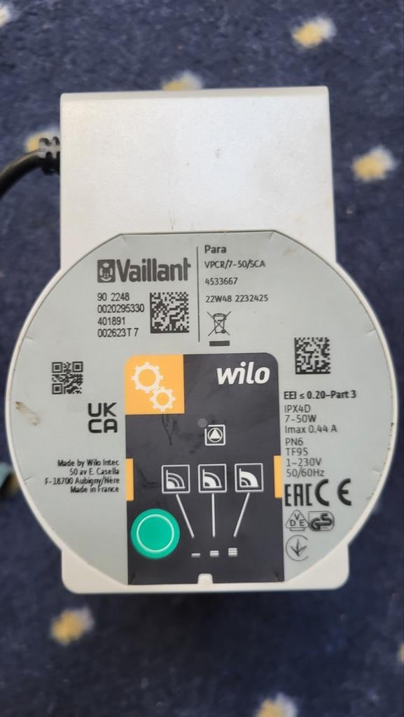 Wilo Pomp - Vaillant VPCR/7-50/SCA Circulatiepomp, Ophalen, Gebruikt, Minder dan 30 cm, Overige typen