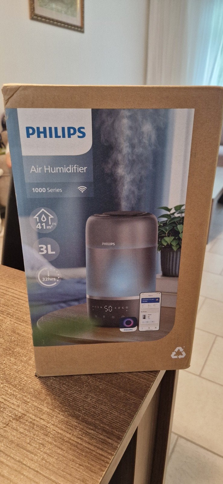 Philips HU1510/03 luchtbevochtiger ZGAN, Minder dan 60 m³, 3 snelheden of meer, Ophalen of Verzenden, Zo goed als nieuw