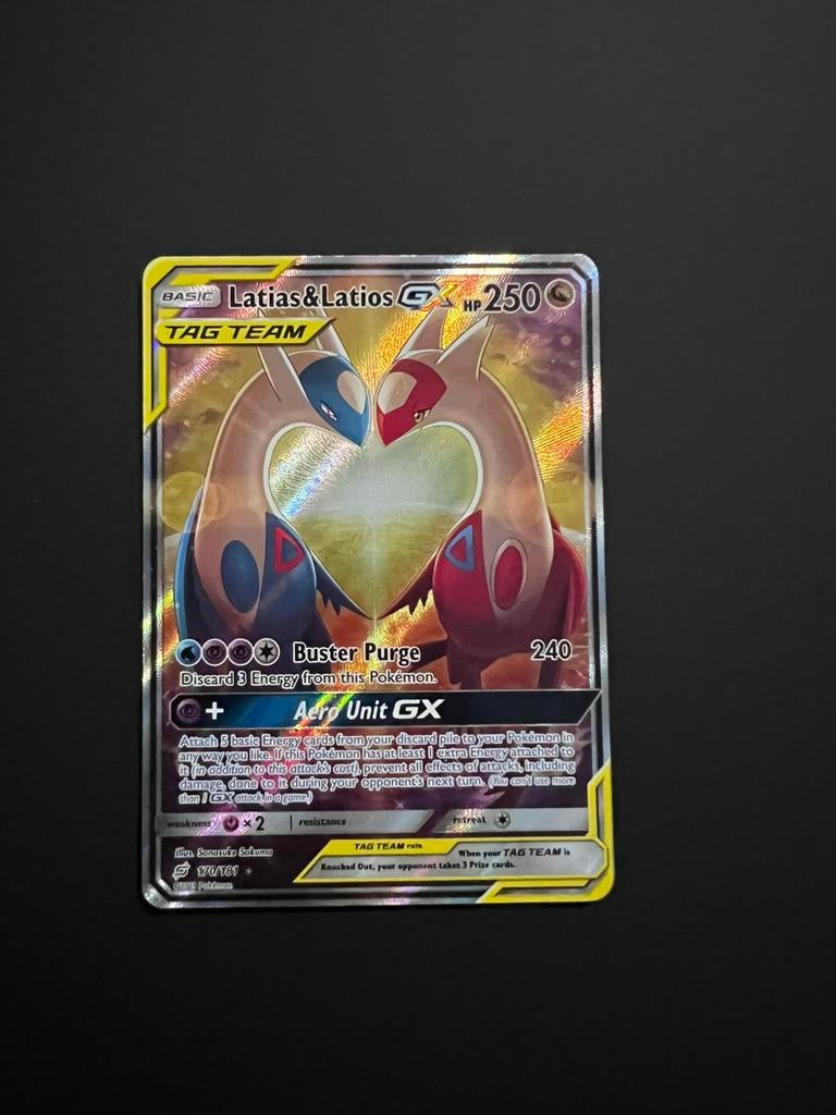 Pokemon kaart - Latias & Latios GX 170/181, Ophalen of Verzenden, Zo goed als nieuw