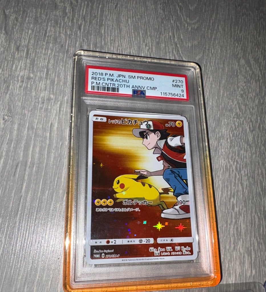 Red’s pikachu PSA 9, Ophalen of Verzenden, Zo goed als nieuw, Losse kaart