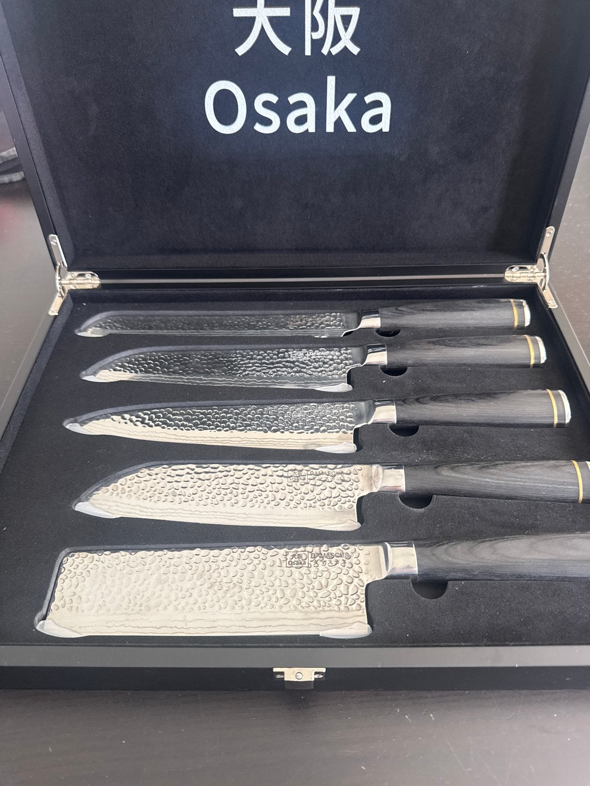 Professionele Japanse Messenset Osaka - 5 Delig, Overige typen, Zilver, Ophalen of Verzenden, Zo goed als nieuw