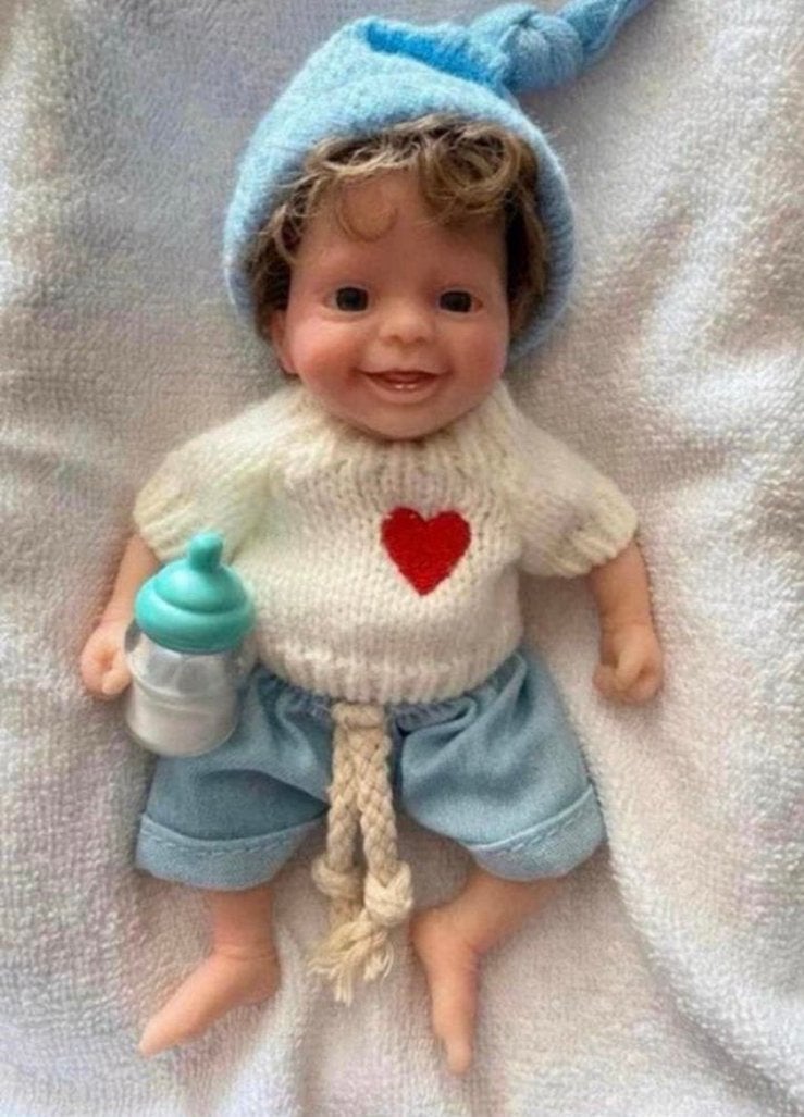 Siliconen baby popje 15 cm prematuurtje, Verzenden, Zo goed als nieuw, Babypop, Levensecht of Reborn