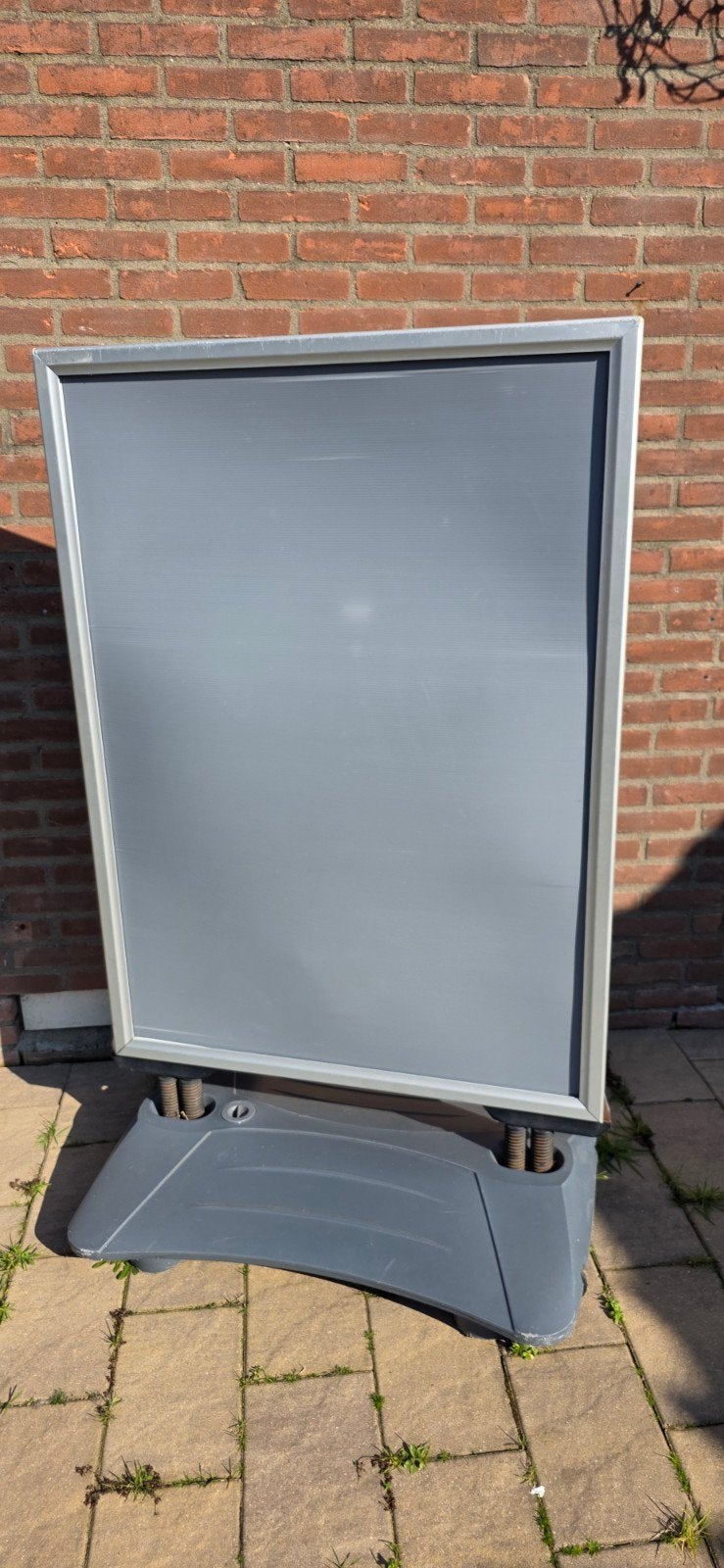 Stoepbord windveer A0 met watervoet - Grijs, Ophalen, Gebruikt, Reclamebord