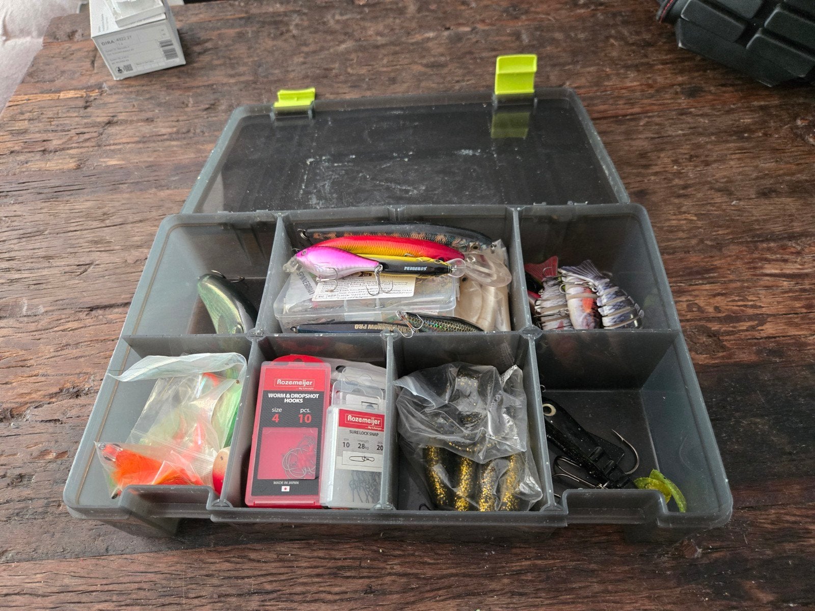 Goed gevulde tacklebox, Watersport en Boten, Ophalen of Verzenden, Zo goed als nieuw, Kunstaas