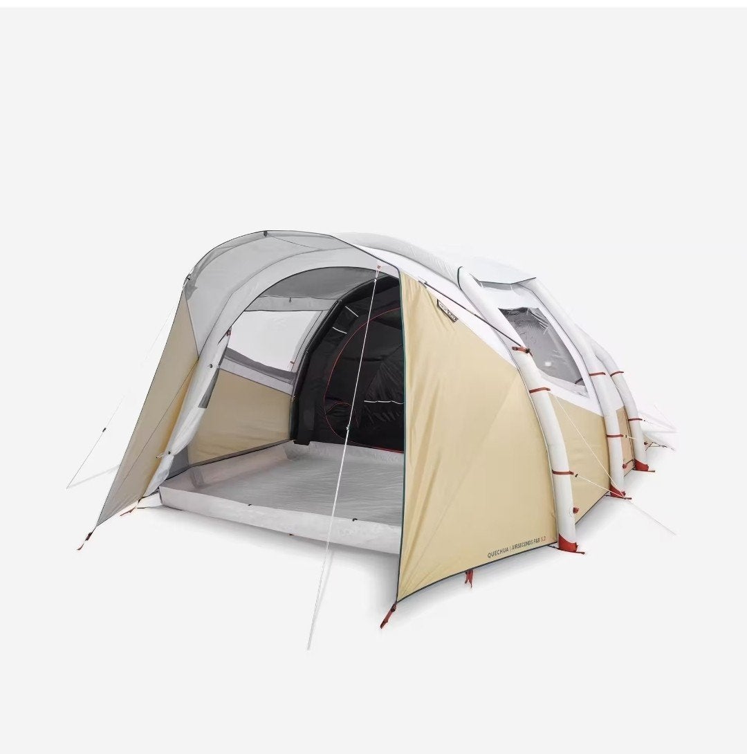 Quechua Air Seconds 5.2 XL opblaasbare familietent, Ophalen, Zo goed als nieuw, Tot en met 4