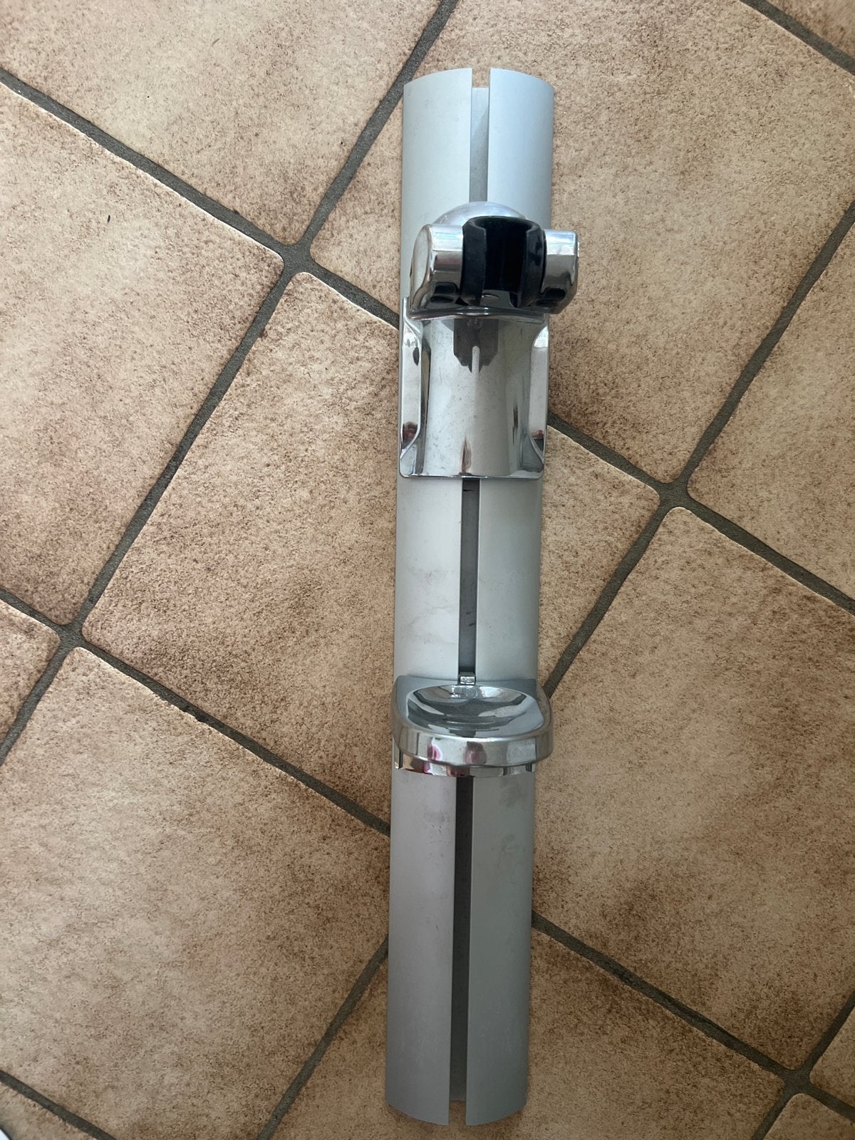 Douchestang met verstelbare houder, Ophalen of Verzenden, Gebruikt, Chroom, Douche
