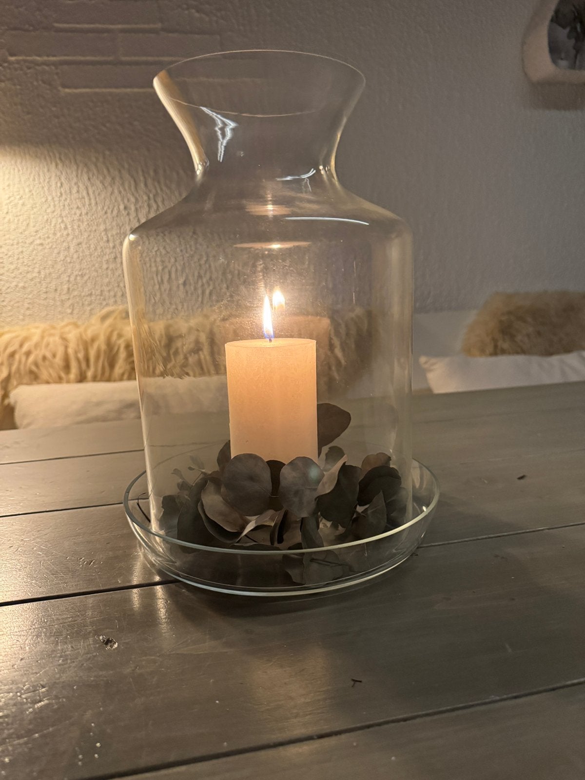 Mooi glazen stolp met onderzetter, Huis en Inrichting, Glas, Ophalen, Zo goed als nieuw, Set