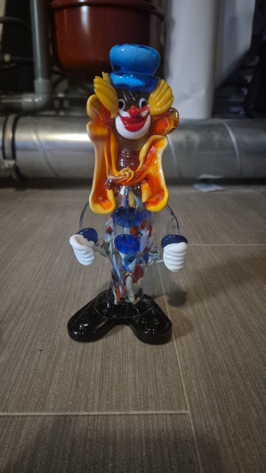 Glazen murano Clown Beeldje - Handgemaakt Kunstobject, Ophalen, Zo goed als nieuw, Mens