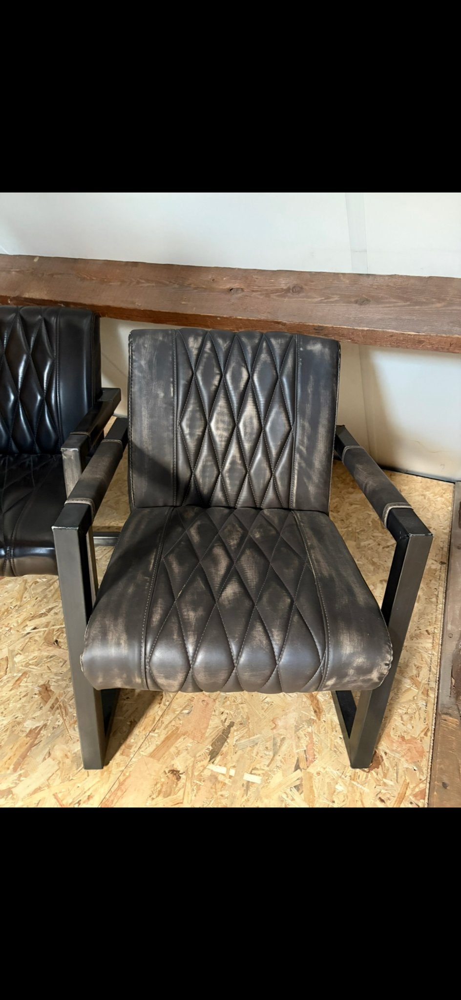 4 stoelen zo goed als nieuw, Ophalen, Zwart, Leer, Zo goed als nieuw