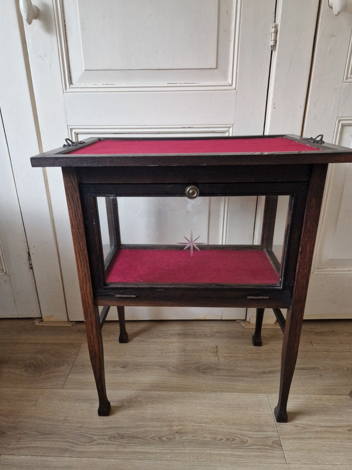 Decoratief oud theekastje met dienblad, Ophalen of Verzenden