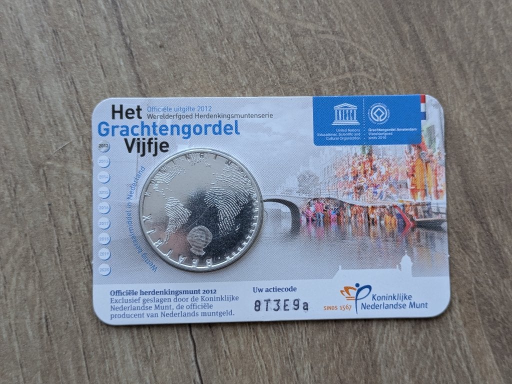 Het Grachtengordel Vijfje, Postzegels en Munten, Munten | Nederland, Ophalen, Koningin Beatrix, Zilver, Euro's