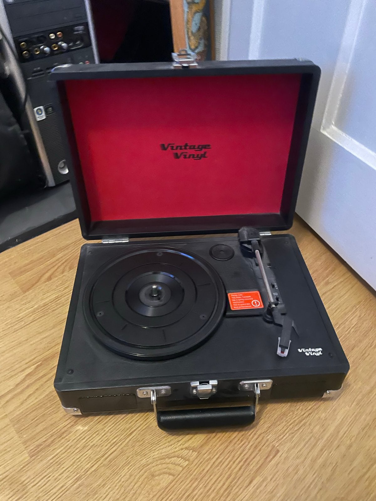 Vintage Vinyl Retro Platenspeler met Adapter, Ophalen of Verzenden, Gebruikt, Platenspeler, Overige merken