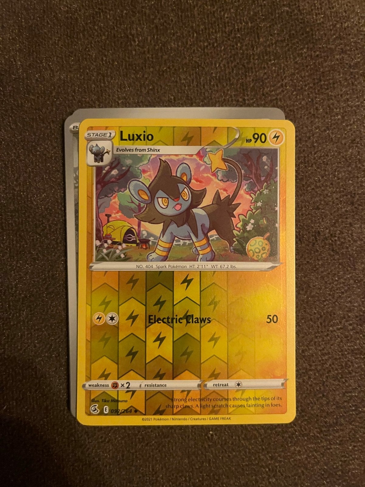 Pokémon Kaart Luxio 093/264 - Zo goed als nieuw, Ophalen of Verzenden, Zo goed als nieuw, Losse kaart