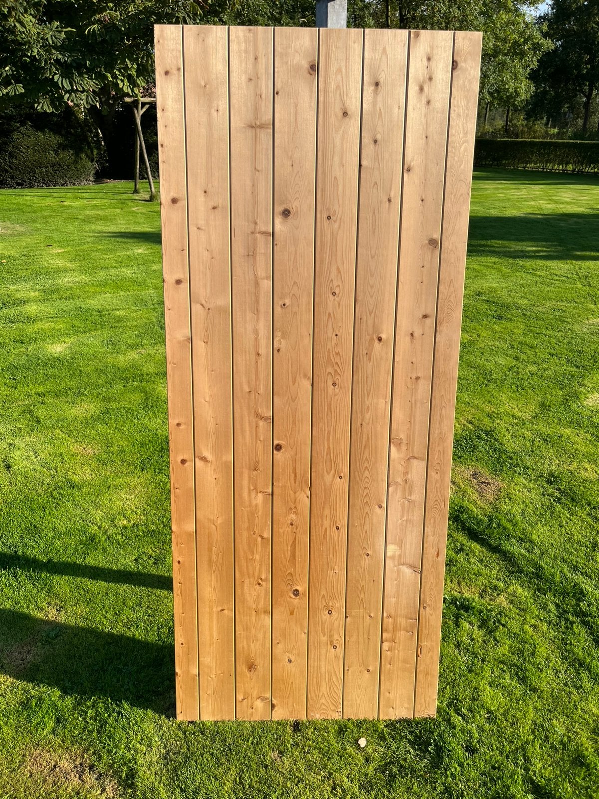Massieve houten deur met diagonale constructie, Ophalen, Binnendeur, 200 tot 215 cm