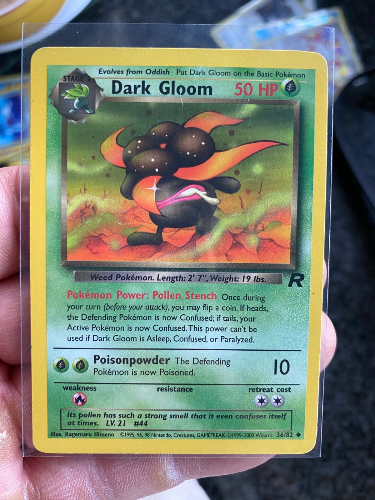 Dark Gloom vintage pokemon kaart mooi, Verzenden, Zo goed als nieuw