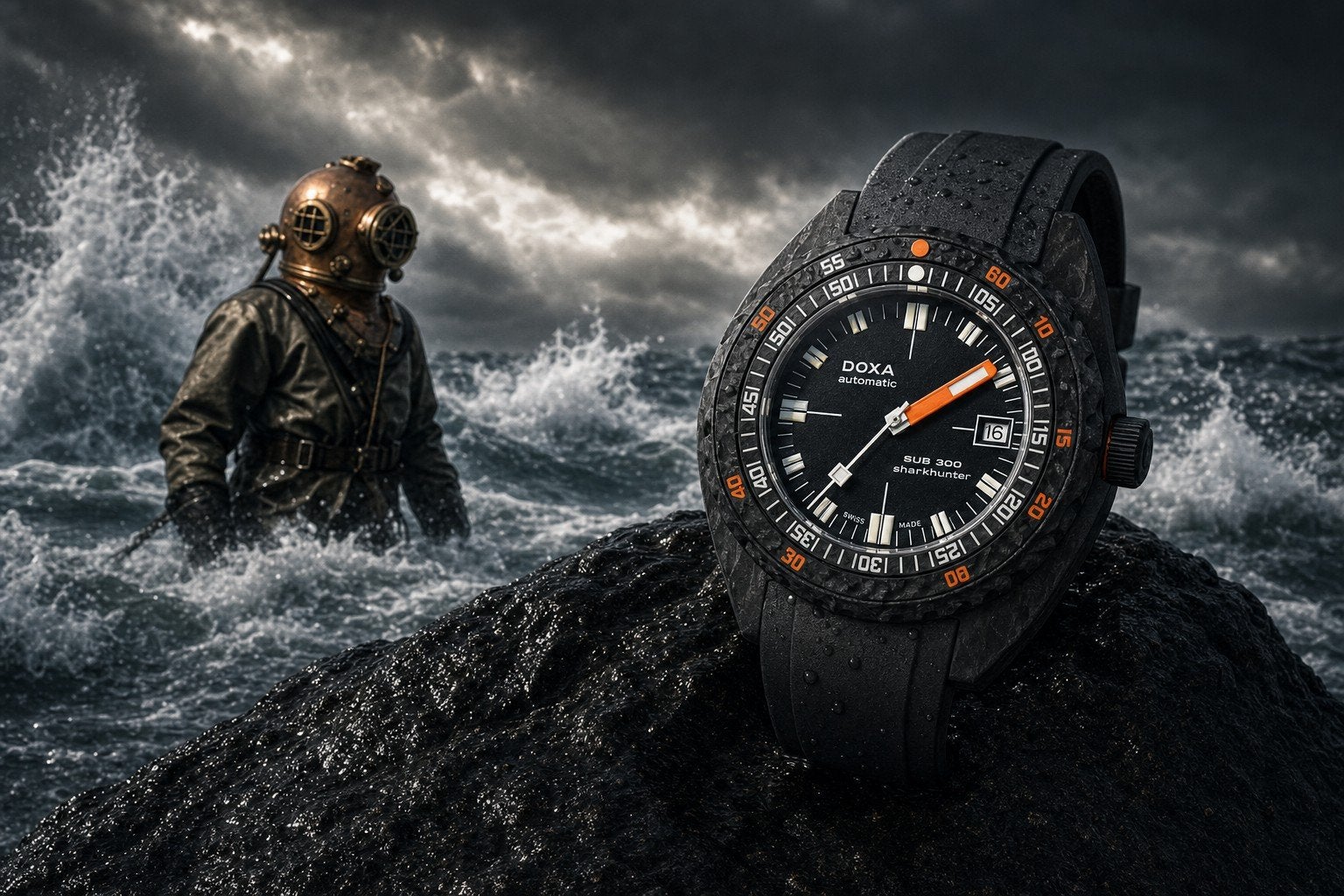 Doxa Sub 300 Sharkhunter, Sieraden, Tassen en Uiterlijk, Horloges | Heren, Ophalen of Verzenden, Zo goed als nieuw, Staal, Overige merken