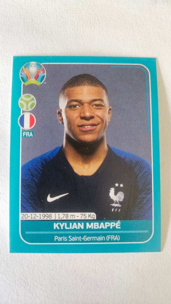 Kylian Mbappe France 2020 Panini UEFA Euro Sticker #25, Ophalen of Verzenden, Nieuw, Buitenlandse clubs, Poster, Plaatje of Sticker