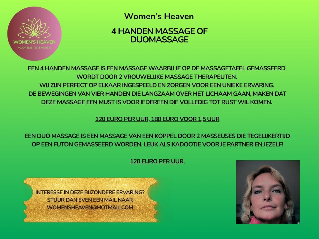 4 handen massage of duomassage, Bedrijfsmassage