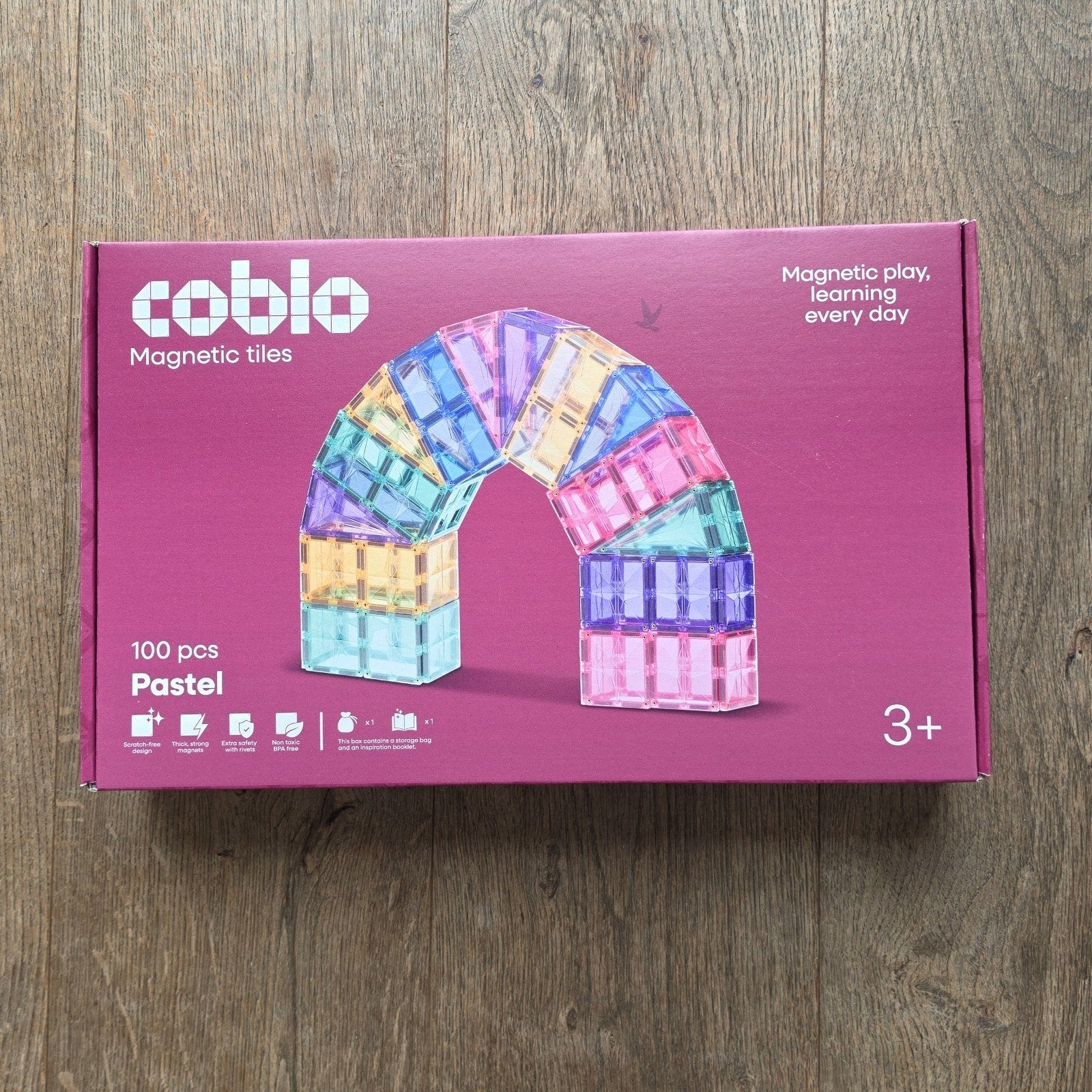 Nieuw! Coblo Pastel 100 stuks Pastel. Magnetic Tiles Tegels., Ophalen of Verzenden, Nieuw, Overige typen