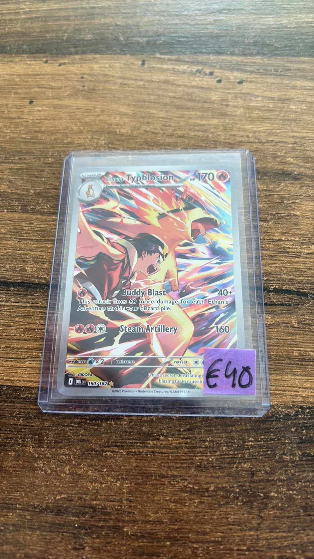 Dri190 ethan’s typhlosion, Ophalen of Verzenden, Nieuw, Losse kaart