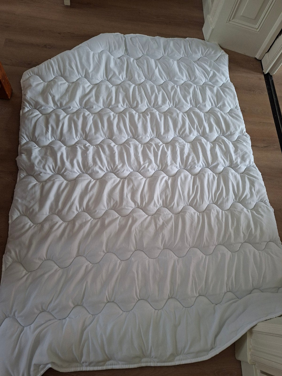 1 persoons dekbed ongebruikt 140x200 bijna gratis, Eenpersoons, Wit, Ophalen of Verzenden, Deken of Dekbed