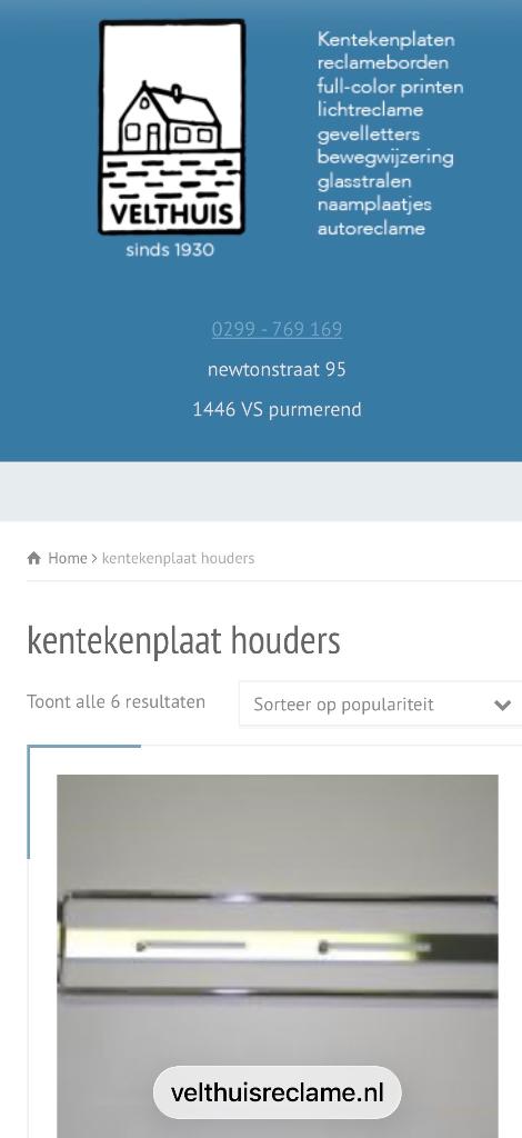 Mooie chromen kentekenplaathouders voor de blauwe platen, Auto diversen, Ophalen of Verzenden