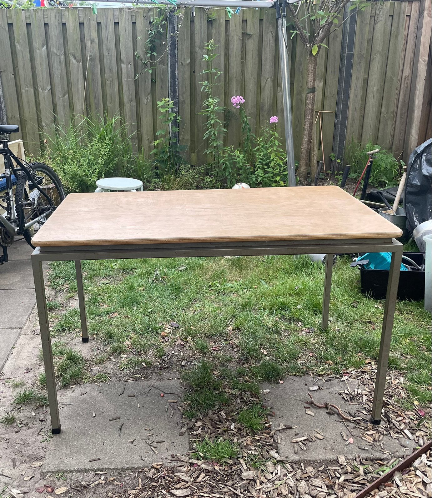 Tafel , bureau Van Dijk & Co, Huis en Inrichting, Gebruikt, 100 tot 150 cm, 50 tot 100 cm, Vier personen