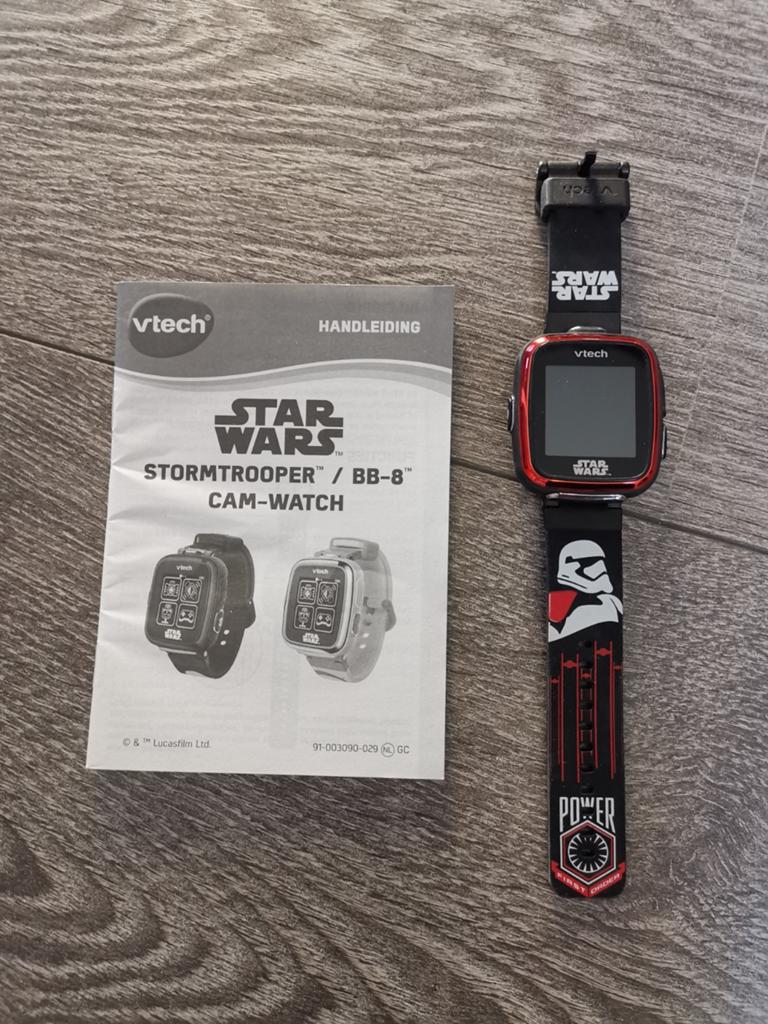 Vtech Star Wars Stormtrooper Cam-Watch Smartwatch, Ophalen of Verzenden, Gebruikt, Zwart, Vtech
