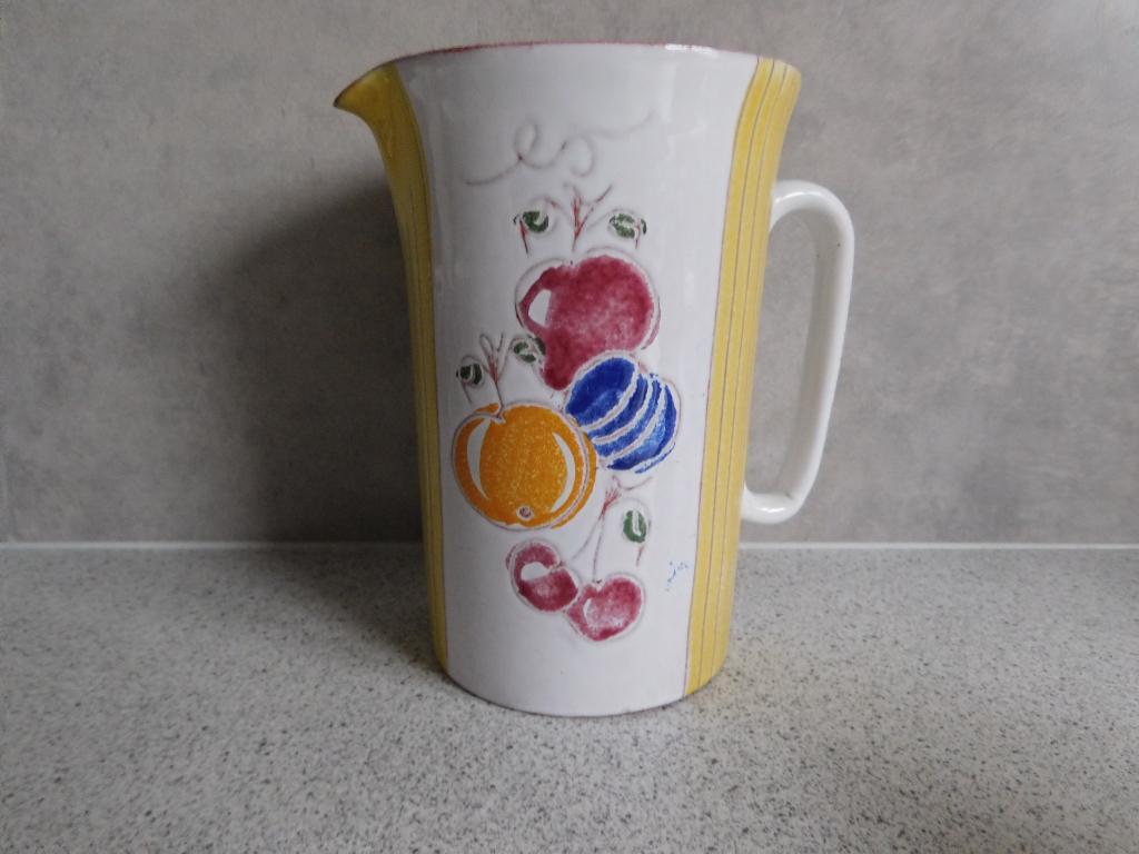 Sapkan 1 Ltr. Fruitdecor Handmade, Keramiek, Overige typen, Ophalen of Verzenden, Zo goed als nieuw